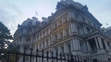 The Dwight D Eisenhower Executive Office Building - the building within the White House complex where we saw the film!