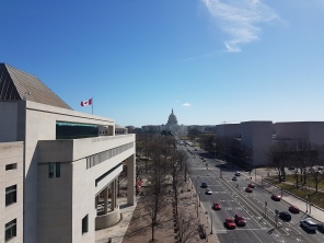 The Canadian Embassy was right next door to the Newseum